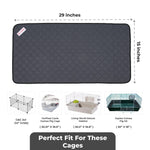 Load image into Gallery viewer, Washable Rabbit Guinea Pig Cage Liners 4 PCS for 29 x15 inch C&C 2x1 Easy to Clean Unlike Fleece Absorbent & Waterproof Guinea Pig Bedding and Non Slip Pee Pads & Rabbit Floor Mats