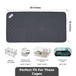 Load image into Gallery viewer, Washable Rabbit Guinea Pig Cage Liners 4 PCS for 29 x15 inch C&C 2x1 Easy to Clean Unlike Fleece Absorbent & Waterproof Guinea Pig Bedding and Non Slip Pee Pads & Rabbit Floor Mats