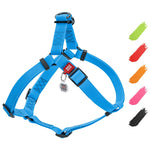 Load image into Gallery viewer, Waterproof Dog Harness Adjustable 24–35 in Metal Clasp & QR Tag Blue