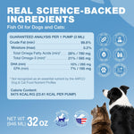 Load image into Gallery viewer, Fish Oil for Dogs and Cats Skin and Coat Support Supplement for Pets Omega 3 6 9 Fatty Acids Itchy Skin, Shedding, Immunity, Joint EPA DHA Wild Caught Salmon and Pollock Food Topper