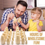 Load image into Gallery viewer, Lot of Blank Nesting Dolls of 10 Sets by 3 pcs Blank Wooden Matryoshka Dolls