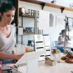 Load image into Gallery viewer, 5 Pack Acrylic Sign Holders 8.5x11 Plastic Stands for Display 8 1 2 x 11 Acrylic Sign Holder with Vertical Slanted Back Clear Plastic Sign Holder Paper Display Table Stand Flyer Document Paper