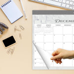 Load image into Gallery viewer, Desk Calendar 2024 17x12 Wall Calendar Thick Paper & Notes Section Runs from December 2023 December 2024 (Gray)