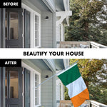 Load image into Gallery viewer, 6 Ft Tangle Free Spinning Flagpole Silver Ireland 3x5 ft Brass Grommets Printed