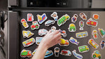 Load image into Gallery viewer, 34 Foam Fridge Magnets for Toddlers 3 years Vehicles and Professions Magnets