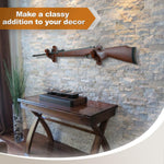 Load image into Gallery viewer, Wall Mount Gun Rack Hold Up Displays Horizontal Shotgun Bow Hanger Wood Hooks
