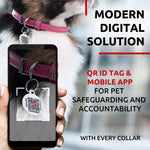 Load image into Gallery viewer, Rolled Leather Dog Collar Padded 21 -24 in Neck Pink