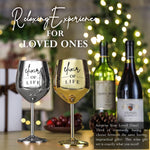 Load image into Gallery viewer, Wine Gifts Complete Set with Stainless Steel Wine Glasses Wine Stopper Wine Aerator Cheese Tray Cheese Knife and Fork – Luxury Gift Box Packaging – Relaxing Experience for Loved Ones