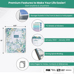 Load image into Gallery viewer, 2024 Appointment Book & Planner 8.5 x 11 inches Large Tabbed Daily Hourly Weekly Planner Calendar and Schedule Book 15 Minute time Slots Business and Personal Planner Jan 2024 Jan 2025 (Floral)