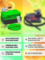 Load image into Gallery viewer, Green Hookah Set With Everything Premium Small Hookah Set For Travel With Case