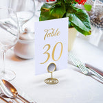Load image into Gallery viewer, Gold Table Numbers 1 30 for Wedding Reception Gold Foil Table Number Cards 4x6 Inch with Head &amp; Gift Table Restaurant Table Numbers Wedding Numbers for Tables Card Stock Wedding Table Numbers