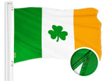 Load image into Gallery viewer, G128 Combo Pack: American USA Flag 4x6 Ft &amp; Ireland Irish Shamrock Flag 4x6 Ft  Both ToughWeave Series Embroidered Polyester, Embroidered Design, Indoor/Outdoor, Brass Grommets