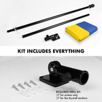 Load image into Gallery viewer, G128 Flag Pole 6FT Black Tangle Free &amp; Ukraine Ukrainian Flag 3x5 Ft Combo Printed 150D Polyester