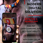Load image into Gallery viewer, Waterproof Dog Collar Adjustable 12–19 in Neck x 1 in Wide Buckle &amp; QR Tag Orange