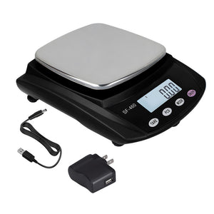 Ounce Carat and Gram Scale 0.01g Accuracy Digital Balance Laboratory Scales Scientific Scale Lab Balance 600g USB Charger and AC DC Adapter Included