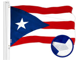Load image into Gallery viewer, G128 Puerto Rico Puerto Rican Flag  4x6 Ft  ToughWeave Series Embroidered 300D Polyester  Embroidered Design, Indoor/Outdoor, Brass Grommets