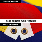 Load image into Gallery viewer, G128 Combo Pack: 6 Ft Tangle Free Spinning Flagpole (Black) &amp; Venezuela Flag 3x5 Ft Printed 150D Polyester, Brass Grommets (Flag Included) Aluminum Flag Pole