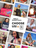 Load image into Gallery viewer, 4 Hose Hookah Set with Everything – Purple Hookah 4 Hose Complete Kit with LED Light, Remote, Silicone Hoses, Acrylic Base, and Tongs – Big Hookah Set with Accessories – Premium Sisha Hooka
