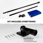 Load image into Gallery viewer, G128  6 Feet Tangle Free Spinning Flagpole (Black) France Brass Grommets Printed 3x5 ft (Flag Included) Aluminum Flag Pole