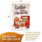 Load image into Gallery viewer, G128 Garden Flag Gather Happy Moments Flower Truck  12x18 Inch  Printed Blockout Polyester  Fall Decoration