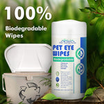 Load image into Gallery viewer, Pet Eye Wipes for Dogs Cats Puppies Kittens 100 Count Natural Medicated Remove
