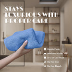 Load image into Gallery viewer, Light Blue Washcloths Set 12 Pack for Body Face Towel 12x12 Inch Cotton Wash Cloths Bulk  Spa Fingertip Wash Clothes Soft Absorbent Gym Towels