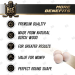 Load image into Gallery viewer, ACE HOCKEY Swedish Stickhandling Balls   Unfinished Hardwood No Bounce Floorball Training Equipment   for Floor Dribbling Skills Dekes Fakes &amp; Ball Handling Drills   2 Inch Diameter
