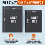 Load image into Gallery viewer, 35 Pack Magnetic Picture Pockets for Classroom Set 25 4x6 &amp; 10 5x7 Black   Locker Photo Sleeve Holder   Magnetic Picture Frames for School   Magnet Photo Display for Locker   Bulk Classroom Storage