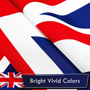 UK British Flag 3x5 Ft 3Pack Printed Polyester By G128