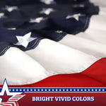 Load image into Gallery viewer, G128 5 Pack: USA Pleated Fan Flag 2x2 Feet Star Center Quarter Circle Embroidered Polyester Stars and Stripes