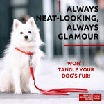 Load image into Gallery viewer, Rolled Leather Dog Leash 4 ft x 0.3 in All Sizes Red