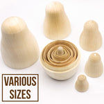Load image into Gallery viewer, Blank Nesting Dolls Set 6 pcs Unpainted Russian Nesting Dolls Matryoshka DIY
