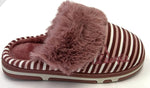 Load image into Gallery viewer, Women&#39;s Knit and Faux Fur Pink Comfort House Shoes Slippers 7.5 US size
