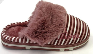 Women's Knit and Faux Fur Pink Comfort House Shoes Slippers 7.5 US size