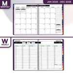 Load image into Gallery viewer, 2025 Appointment Book &amp; Planner 6.5x8.5 inch Large Tabbed Daily Hourly Weekly
