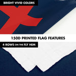 Load image into Gallery viewer, G128 Combo Pack: 6 Ft Tangle Free Aluminum Spinning Flagpole (Silver) &amp; Christian Flag 3x5 Ft, LiteWeave Pro Series Printed 150D Polyester, 4 Corner Brass Grommets  Pole with Flag Included