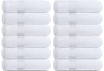 Load image into Gallery viewer, Soft Washcloth Face Body Towel Set 12x12 in Plush Absorbent Cotton 12 Pack White
