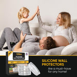 Load image into Gallery viewer, Wall Protectors 4 Pcs of Clear Rubber Knob Self Adhesive Guard Door Bumper Reusable Solution for Stopping Damage &amp; Noise from Doors in Your Home or Office Durable Shock Absorbent Discreet
