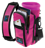 Load image into Gallery viewer, Water Bottle Holder Pink Bottle Carrier Cooler w Adjustable Shoulder Strap
