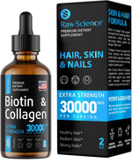 Load image into Gallery viewer, Liquid Collagen Biotin Supplement for Hair Growth 2 fl oz Drops Vitamin for Skin
