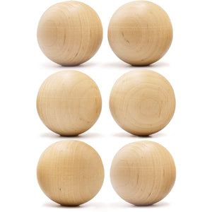 6 Pieces Wooden Balls for Crafts 35 mm Diameter Mini Round Wooden Balls for DIY