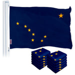 Load image into Gallery viewer, Alaska AK State Flag 3x5 Ft 10Pack 150D Printed Polyester By G128