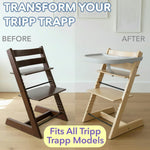 Load image into Gallery viewer, High Chair Tray for Stokke Tripp Trapp Gray No Baby Set Needed Suction Surface Snap on BPA Free