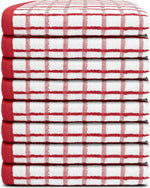 Load image into Gallery viewer, Premium Dish Towels for Kitchen with Hanging Loop 8 Pack 16x26 inch Red Color
