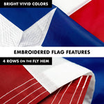 Load image into Gallery viewer, G128  6 Feet Tangle Free Spinning Flagpole (White) Puerto Rico Flag Brass Grommets Embroidered 3x5 ft (Flag Included) Aluminum Flag Pole