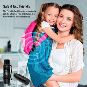 Ultrasonic Pest Repeller Portable Pest Control Indoor Outdoor Non Toxic Electronic Waves Repellent Anti Mosquitos Device Safe for People and Pets