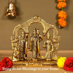 Load image into Gallery viewer, The Fine Living Co. Ram Darbar Includes Rama Sita Laxman Hanuman Murti Idol Statue Gold Plated Figurine for Home Temple Pooja Room Decor Living Room Altar Spiritual Decor
