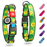 Load image into Gallery viewer, Nylon Dog Collar Adjustable All Sizes Breakaway Plastic Buckle &amp; QR Tag Avocado