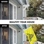Load image into Gallery viewer, G128  6 Feet Tangle Free Spinning Flagpole (Silver) Gadsden Brass Grommets Printed 3x5 ft (Flag Included) Aluminum Flag Pole