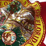 Load image into Gallery viewer, G128 Florida FL State Flag  2x3 Ft  StormFlyer Series Embroidered 220GSM Spun Polyester  Embroidered Design, Indoor/Outdoor, Brass Grommets, Heavy Duty, All Weather